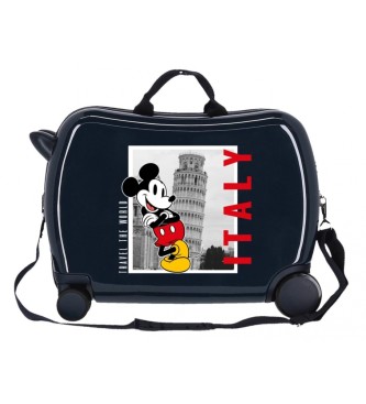 Disney Walizka dziecięca Mickey Italy 2 wielokierunkowe kółka granatowa