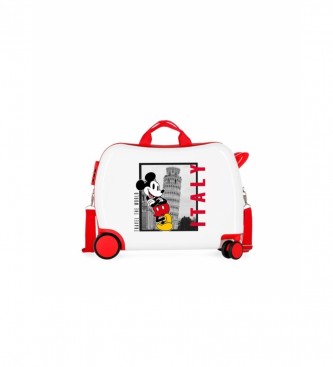 Disney Kinderkoffer Mickey Italy 2 wielen multidirectioneel wit
