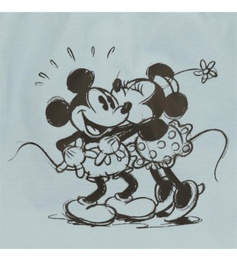 Disney Mickey og Minnie kysser skolerygsk med to rum og trolley bl
