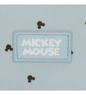 Disney Mickey en Minnie kusjes dubbel compartiment schoolrugzak met trolley blauw