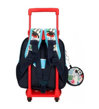 Disney Plecak dziecięcy Mickey Be Cool z niebieskim wózkiem