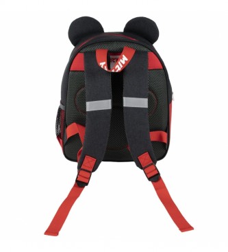 Cerd Group Backpack Applications Mickey red, black -25.5x30x10cm