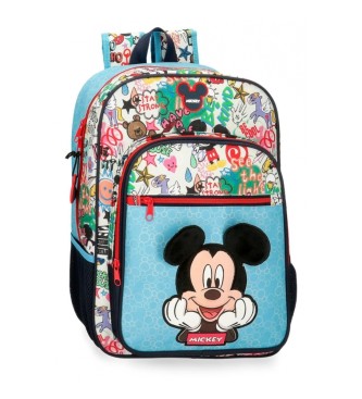 Disney Plecak Mickey Be Cool 38 cm z możliwością dostosowania, niebieski