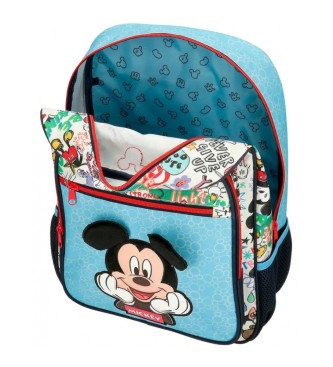 Disney Plecak Mickey Be Cool 38 cm z możliwością dostosowania, niebieski