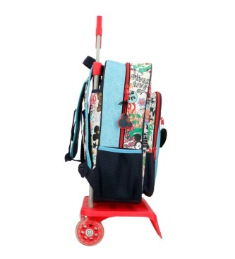 Disney Mickey Be Cool 38cm rugzak met trolley blauw