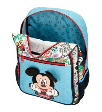 Disney Mickey Be Cool 38cm rygsk med trolley bl