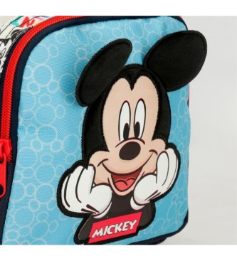 Disney Mickey Be Cool Backpack two wheels and two compartments blue