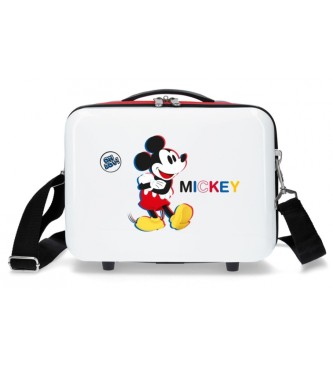 Disney ABS Mickey 3D-toilettaske, der kan tilpasses, hvid