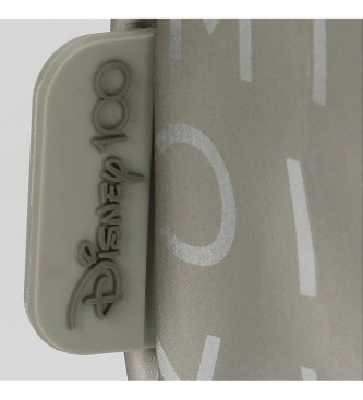 Disney Trousse de toilette Mickey 100 adaptable Double compartiment gris
