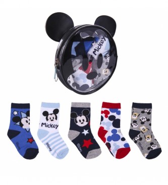 Disney Pakke 5 Mickey-sokker flerfarvet