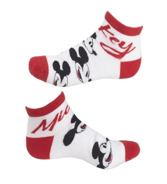 Disney Pacote de 3 Pares Meias Mickey Branco, Cinzento, Preto
