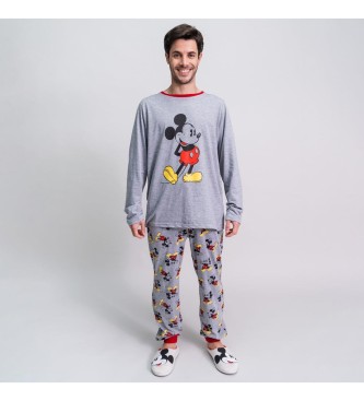 Disney Pijamas Longos Mickey Grey