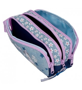 Disney Minnie Style torbica za svinčnike s trojno zadrgo, modra -22x10x9cm