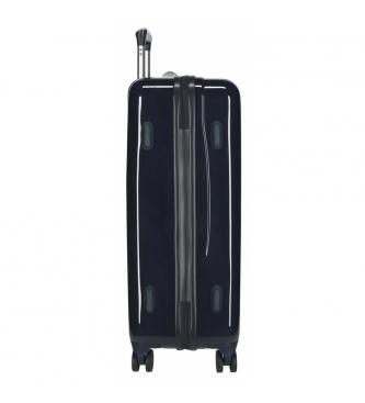 Joumma Bags Minnie suitcase set rigid 70L / 34L Rock Dots Blue -38x55x20 / 48x68x25cm