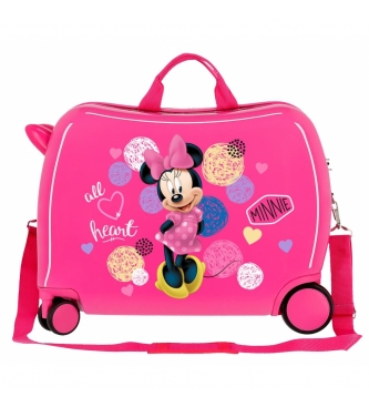 Joumma Bags Minnie Heart 2 hjul multidirektionel trolley kuffert -38x50x20cm