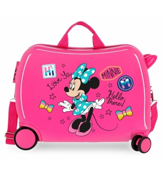 Disney Suitcase for riders Minnie Hi love 2 multidirectional wheels -38x50x20cm