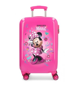 Disney Valigia cabina Minnie Stickers rigida rosa