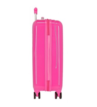 Disney Różowa walizka kabinowa z naklejkami Minnie z różowymi naklejkami