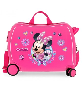 Disney Valise  4 roues pour enfants Minnie Super Helpers rose