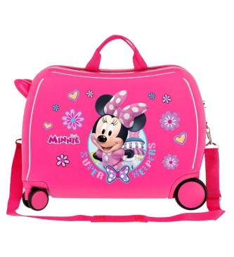 Disney Otroški kovček na 4 kolesih Minnie Super Helpers roza