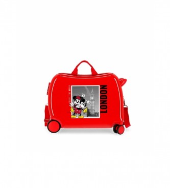 Disney Kovček na 2 kolesih za večnamensko uporabo Mickey in Minnie London, rdeč