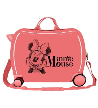 Disney Valigia per bambini Minnie in Love 2 ruote multidirezionali rosa