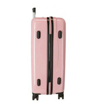 Minnie Minnie and Mickey Paris 68 cm pink medium-sized hard sided suitcase