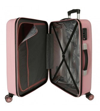 Minnie Minnie and Mickey Paris 68 cm pink medium-sized hard sided suitcase