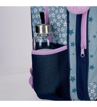 Disney Minnie Style School Backpack Adaptable to trolley blue -30x40x13cm
