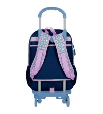 Disney Minnie Style Schoolrugzak met trolley blauw 30x40x13cm