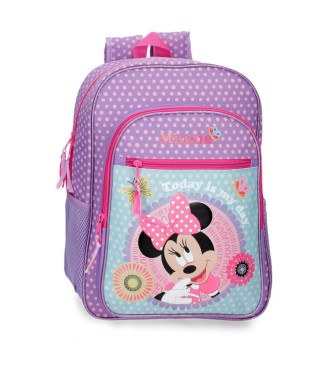 Disney Minnie today is my day plecak szkolny 40 cm liliowy z możliwością dostosowania do wózka