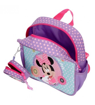 Disney Minnie Today is my day plecak przedszkolny z wózkiem 25 cm liliowy
