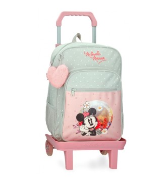 Disney Minnie Wild nature backpack with trolley green