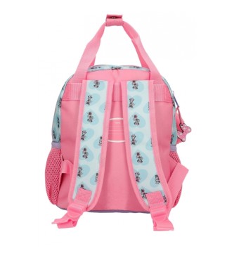 Disney Minnie My happy place preschool backpack blue, pink -23x28x10cm