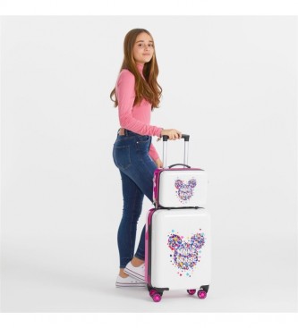 Joumma Bags Toilettas ABS Minnie Magische harten aanpasbaar aan trolley fuchsia -29x21x15cm