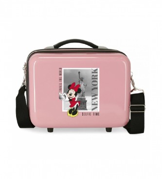 Disney Toaletna torba ABS Minnie New York prilagodljiva roza