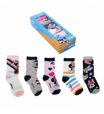 Cerd Group Pack of 5 multicoloured Minnie socks