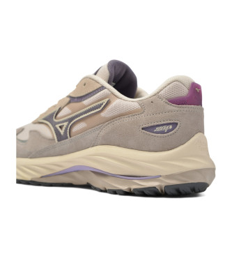 Mizuno Baskets en cuir Wave Rider Beta beige