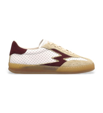 MOA Concept Lder Sneakers Club vit