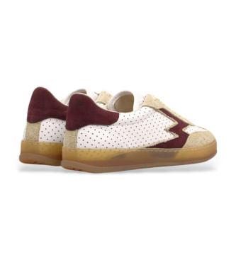 MOA Concept Lder Sneakers Club vit