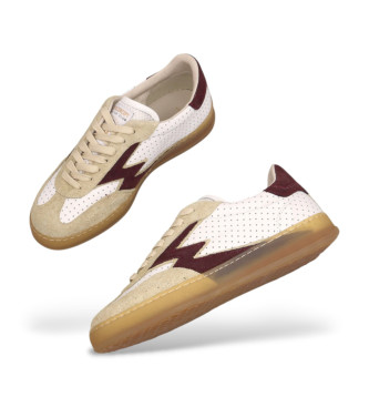 MOA Concept Lder Sneakers Club vit