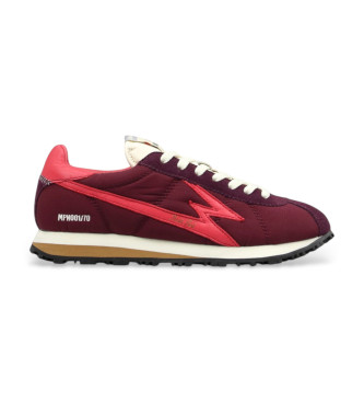 MOA Concept Flash Leder Turnschuhe burgunderrot