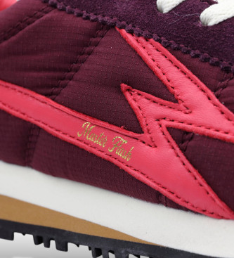 MOA Concept Flash Leder Turnschuhe burgunderrot