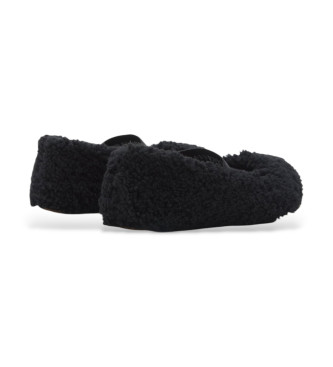Moon Boot Ballerines en shearling noir
