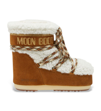 Moon Boot Lab69 Icon Low bruna lderstvlar i ull