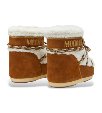 Moon Boot Lab69 Icon Low brune lderstvler i uld