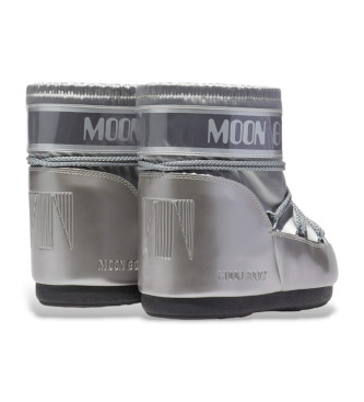 Moon Boot Silberne Icon Low Glance Stiefel