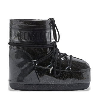 Moon Boot Botas Icon Low Glitter negro