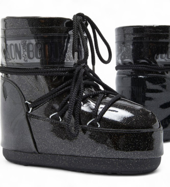 Moon Boot Botas Icon Low Glitter negro