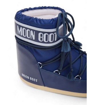 Moon Boot Bottes basses Icon en nylon bleu